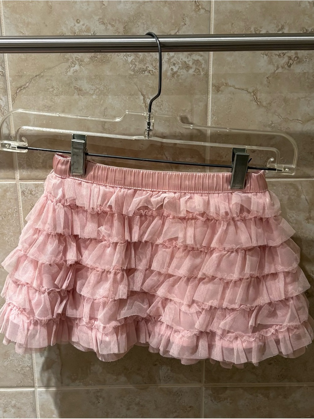 GAP Light Pink Tiered Ruffle Skirt